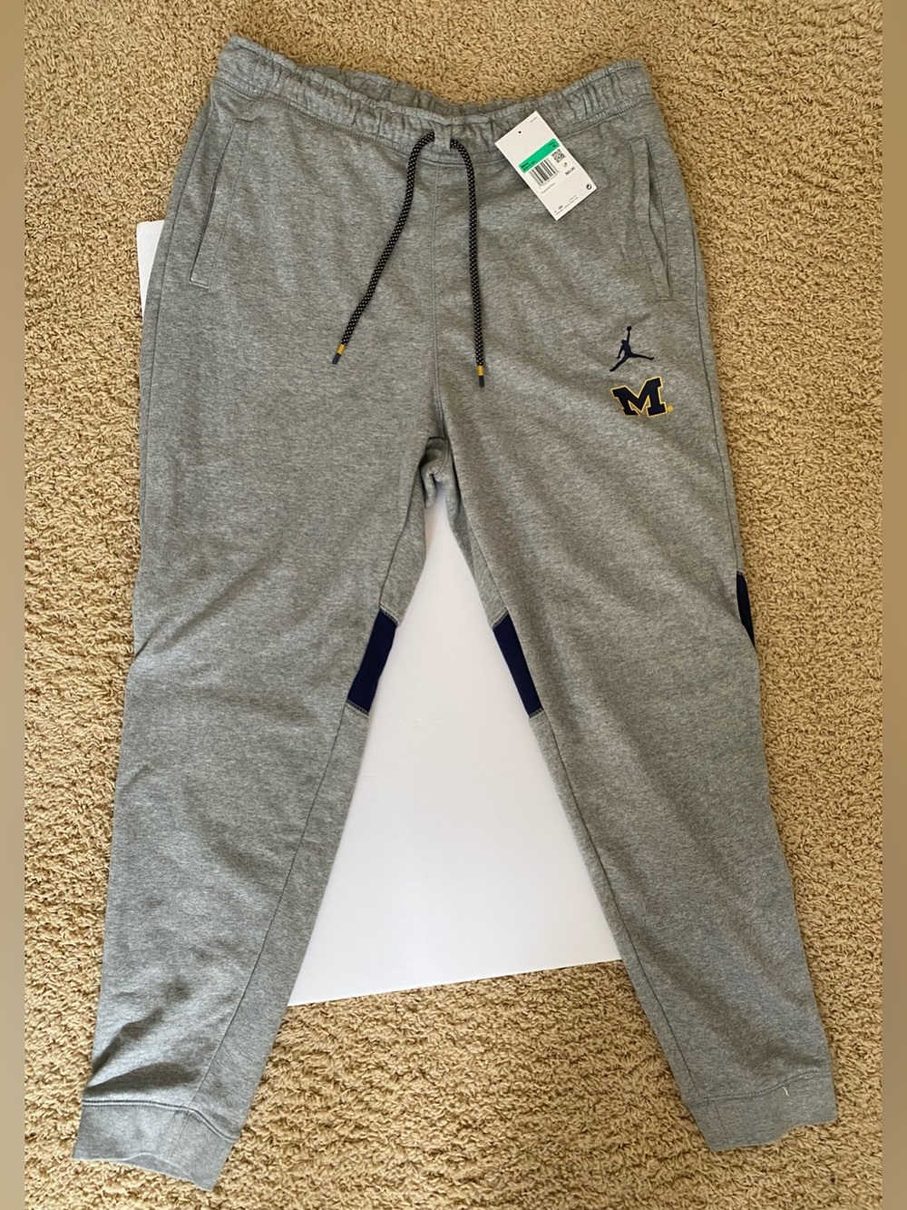 Jordan Brand Michigan Wolverines Fleece Pants New Mens XL
